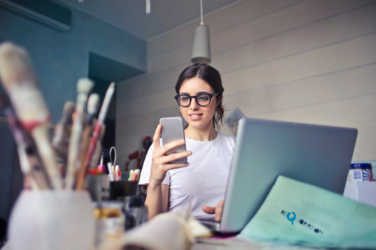 woman-phone-computer